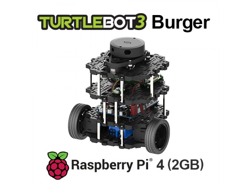 Robô Raspberry Pi 4 TURTLEBOT3 Burger Robotis RPi4 2GB